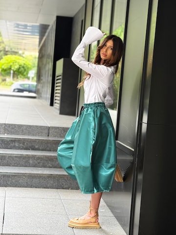 IUnique Wide Leg Hose in Grün