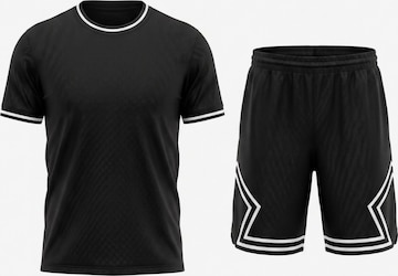 PANTONECLO Trainingspak 'ActiveFlex' in Zwart: voorkant
