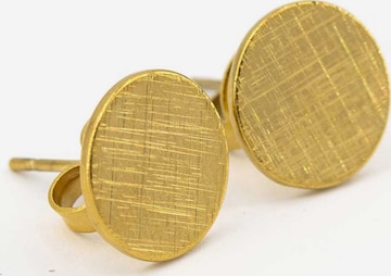 Sergio Engel Ohrringe 'Pura Ohrring 07 Edelstahl-Ohrstecker mit gekratzter Oberfläche, 3 Farben' in Gold: Vorderseite