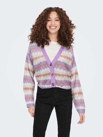 JDY Knit cardigan 'SUN MIA' in Purple: front