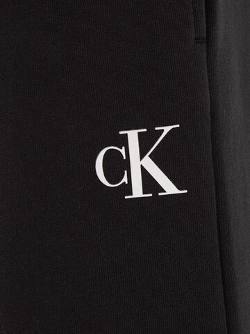 Calvin Klein Jeans Wide Leg Hose in Schwarz