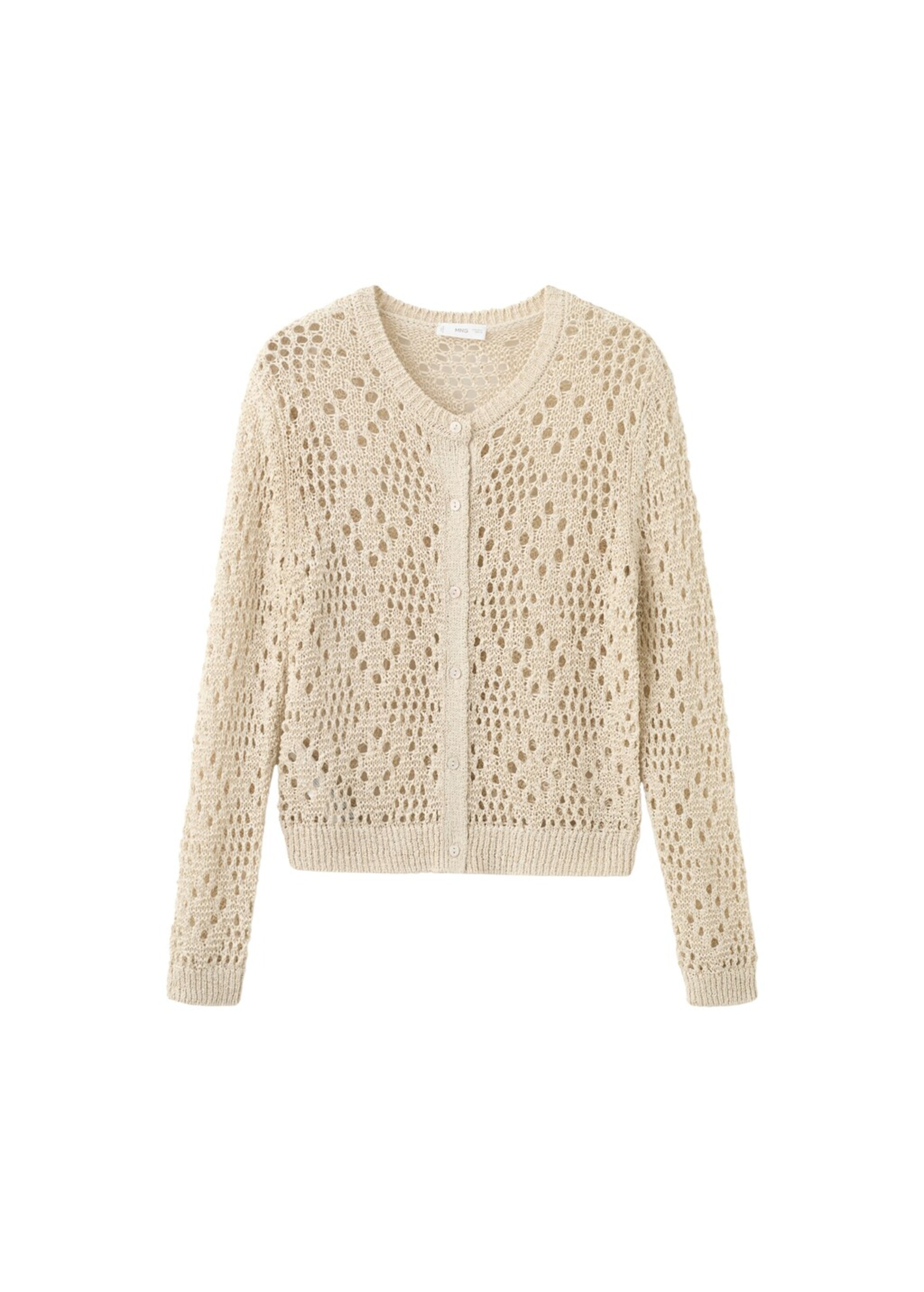 MANGO TEEN Knit Cardigan 'Arenita' in Beige: front