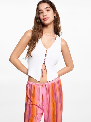 MANGO TEEN Wide leg Trousers 'Camboyap' in Pink: front