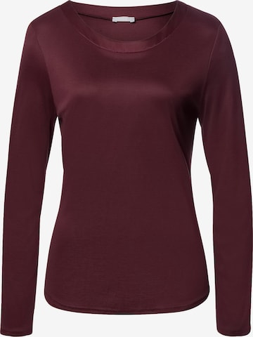 Hanro Pajama shirt ' Grand Central ' in Brown: front