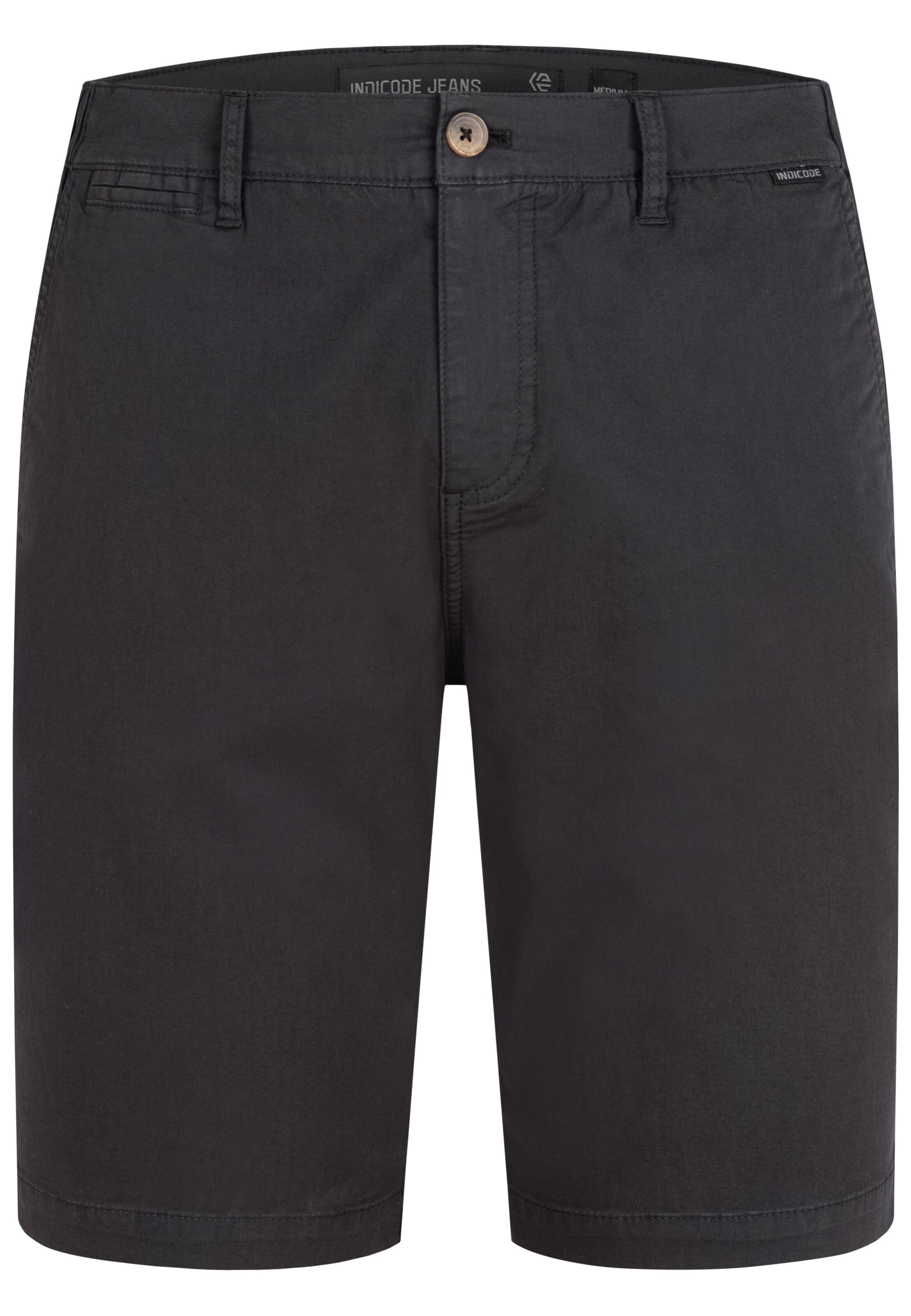 INDICODE JEANS Shorts 'Bjerre' in Schwarz: Vorderseite