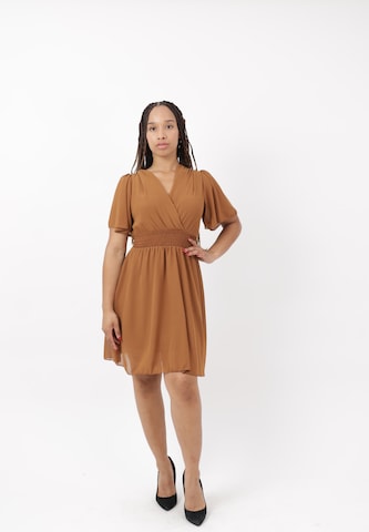 Elara Cocktailjurk in Bruin