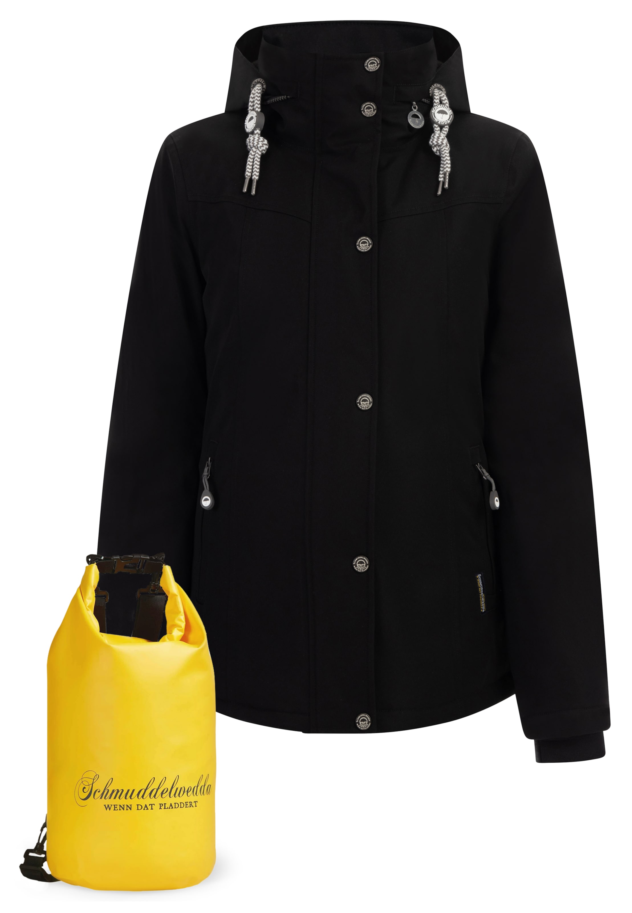 Schmuddelwedda Funkcionális dzseki - fekete: elől