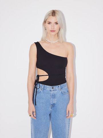 LeGer by Lena Gercke Shirt body 'Maylea' in Zwart: voorkant