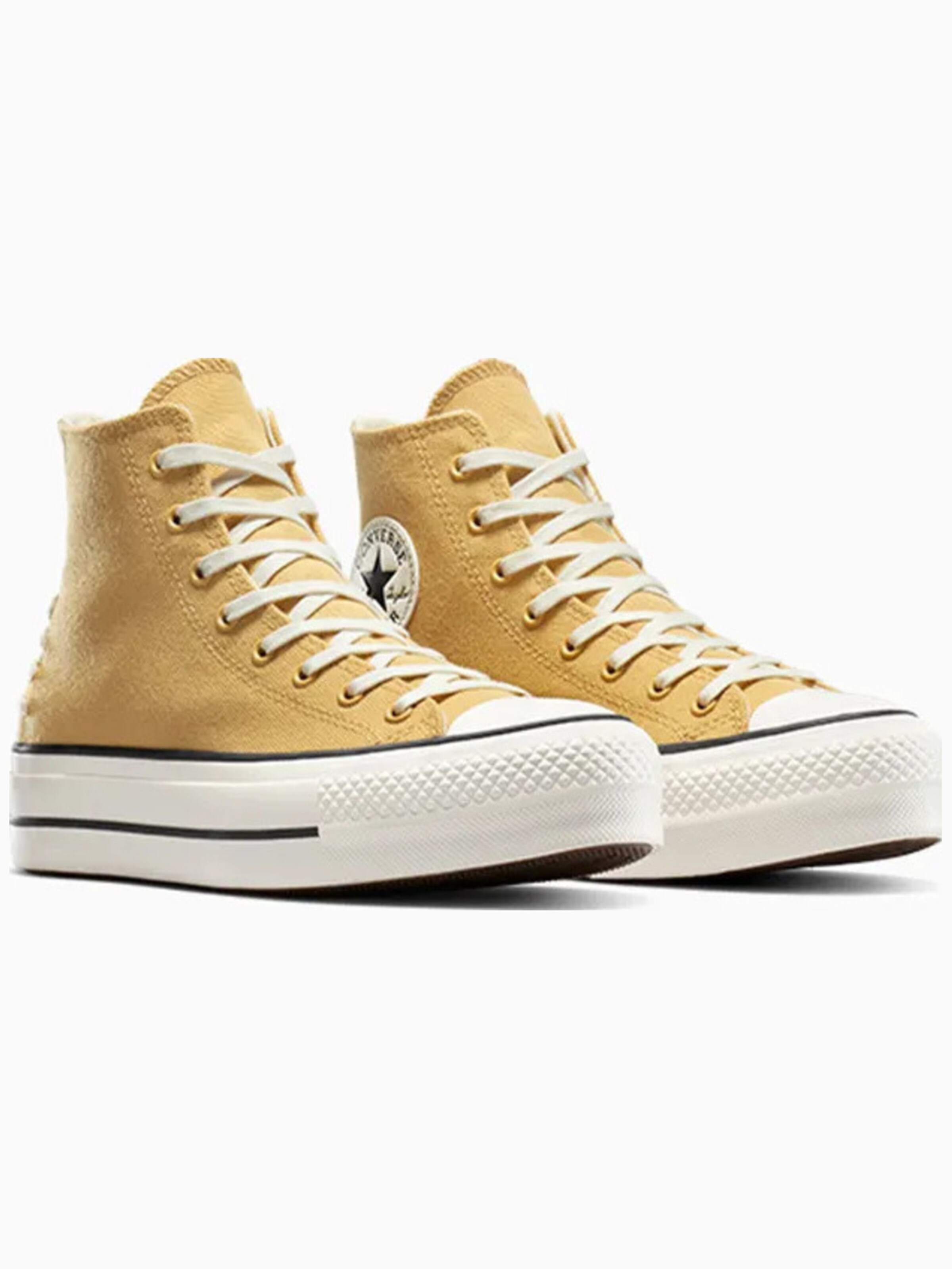 CONVERSE - Zapatillas deportivas altas 'Converse Chuck Taylor All Star Lift Platform Crafted Laces' en beige