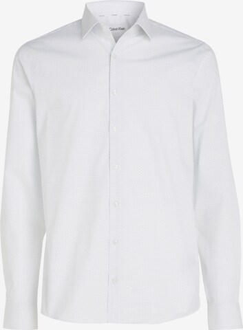 Calvin Klein Slim fit Button Up Shirt in White: front