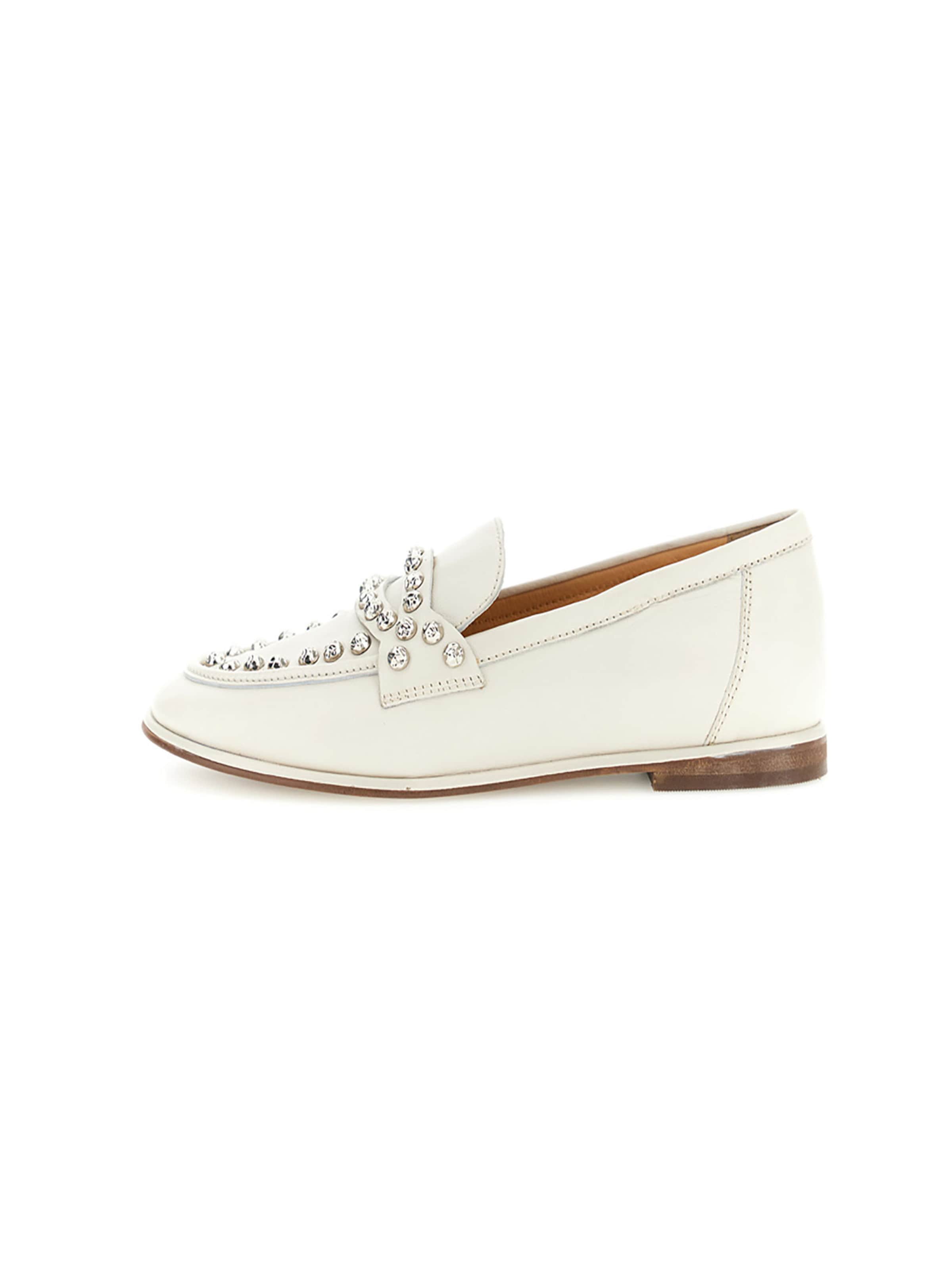 CAFè NOIR Moccasin in White: front