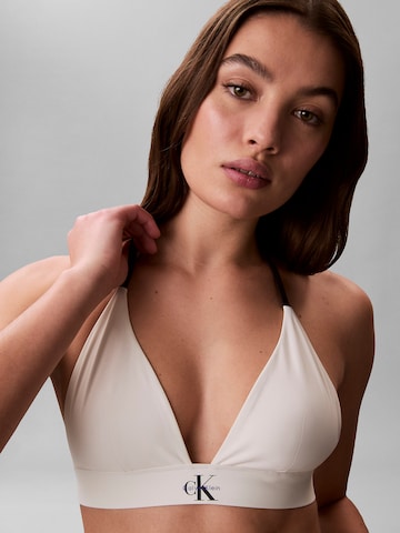 Triangle Hauts de bikini 'Halter' Calvin Klein Swimwear en blanc : devant