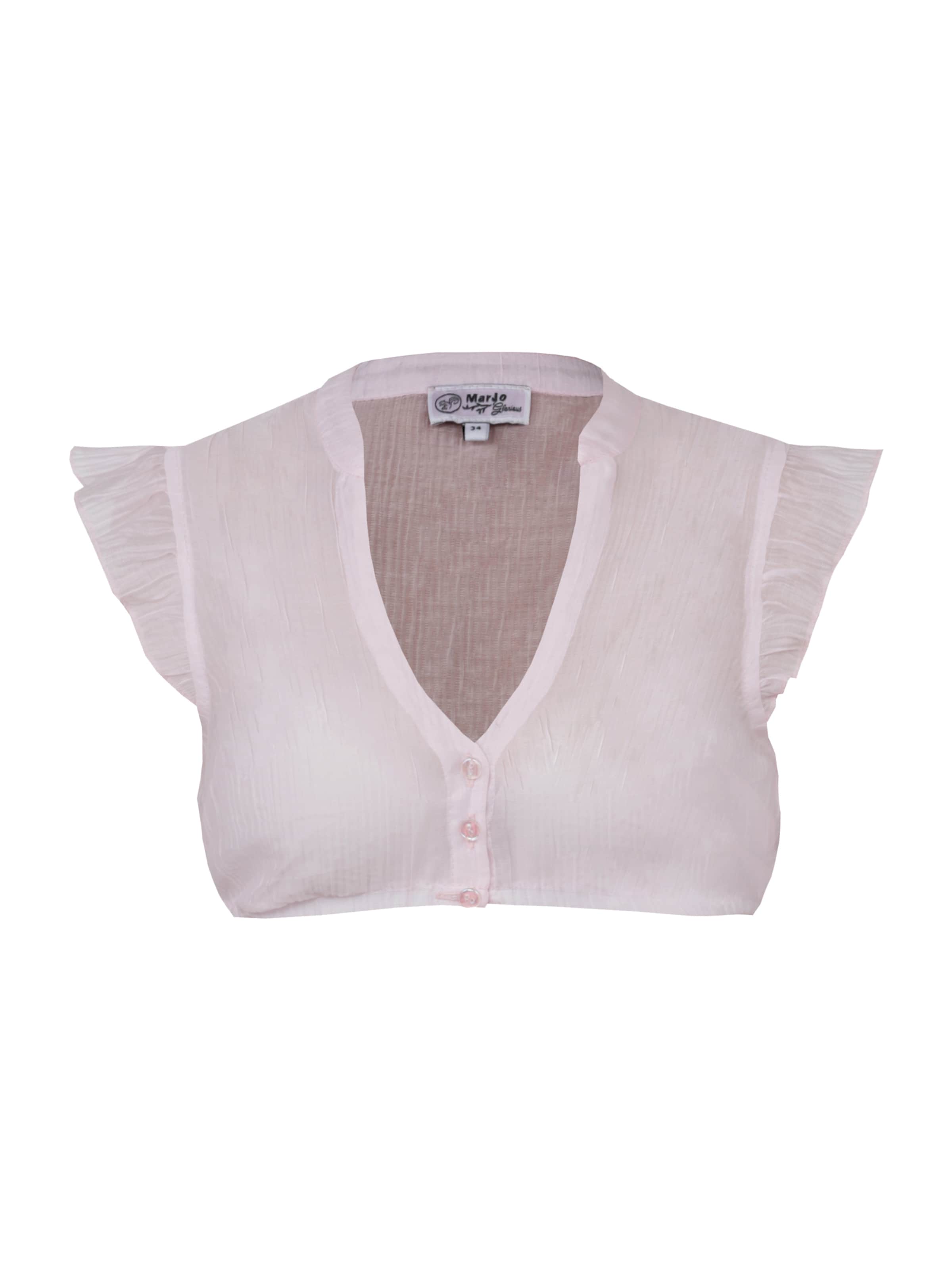 Bluză tradițională (Oktoberfest) 'Waldbrunn' de la MARJO pe roz: față