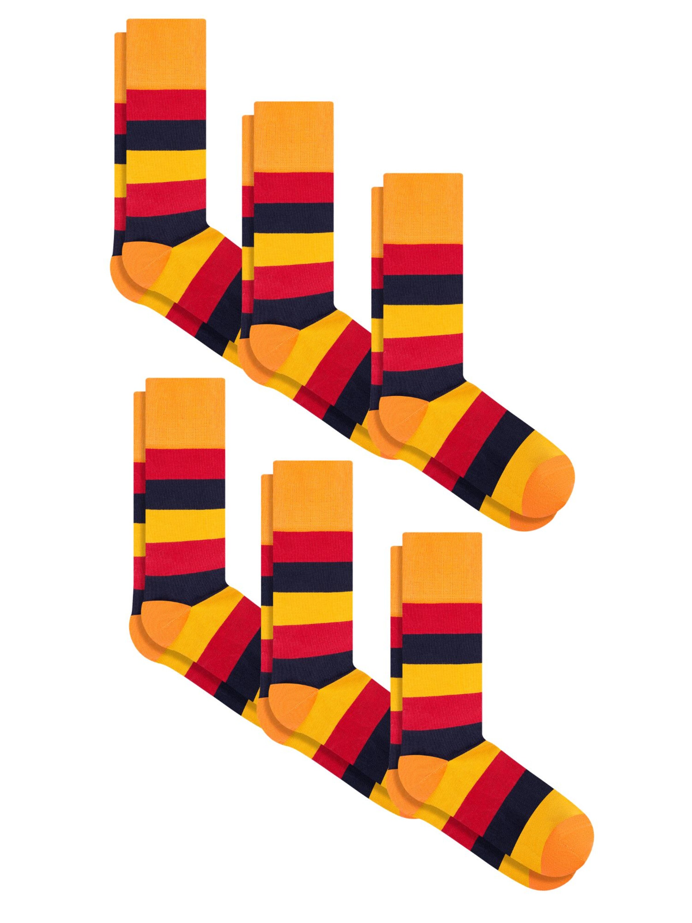 Albero Natur Socks '6er Pack Unisex hochwertige Socken mit längerem Bündchen' in Orange: front