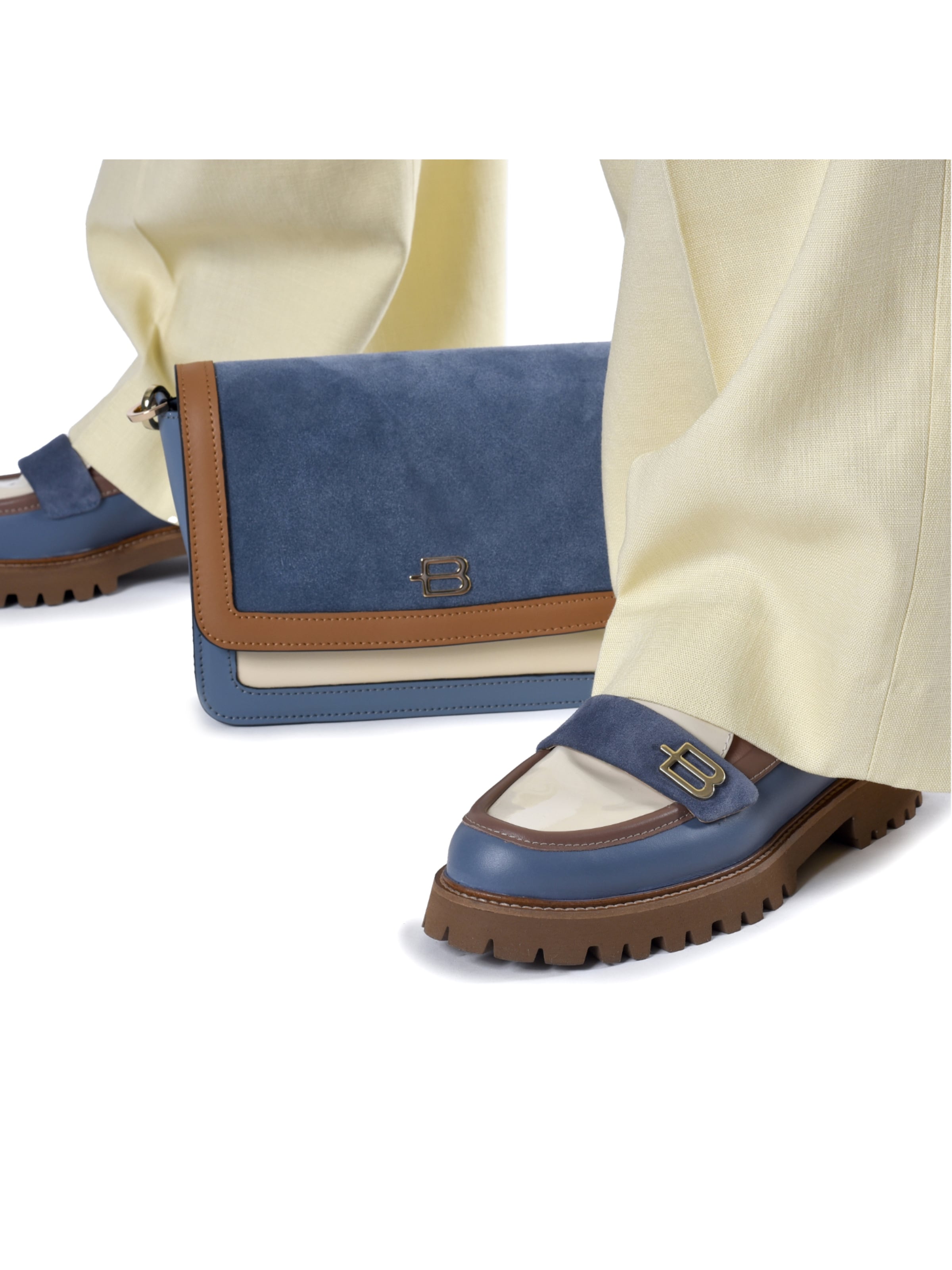 BALDININI Slip-ons in Blue: front