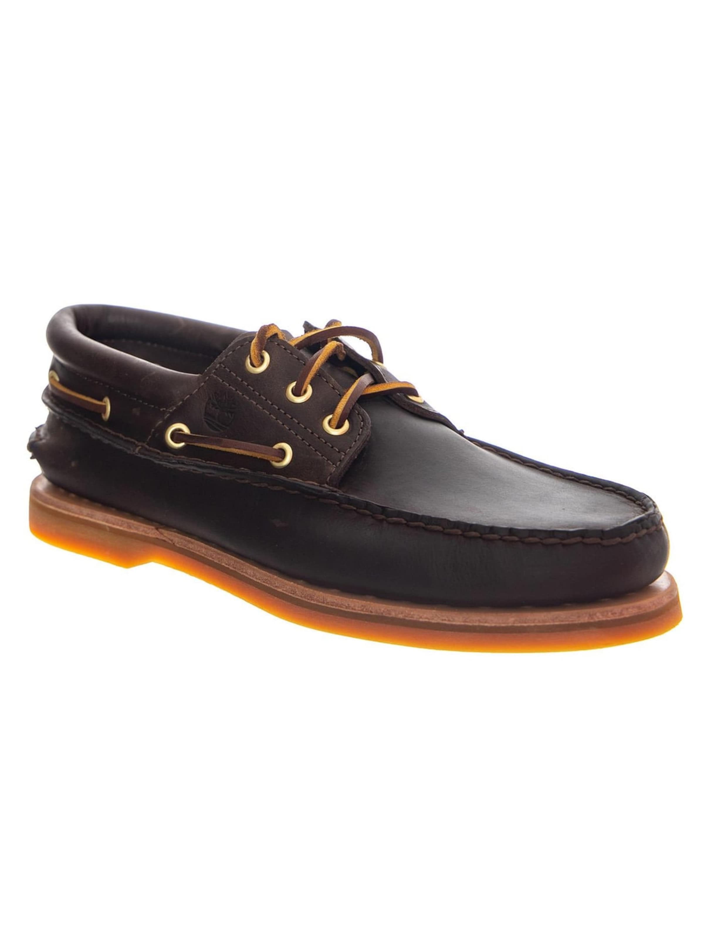 TIMBERLAND Mokassin 'CFTB Boat Shoe DK BRN F Grain' i brun