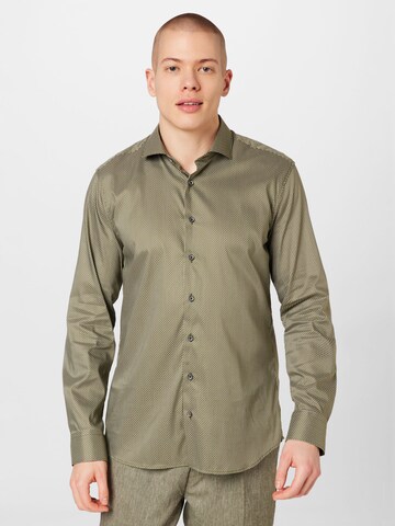 Coupe regular Chemise ETERNA en vert : devant