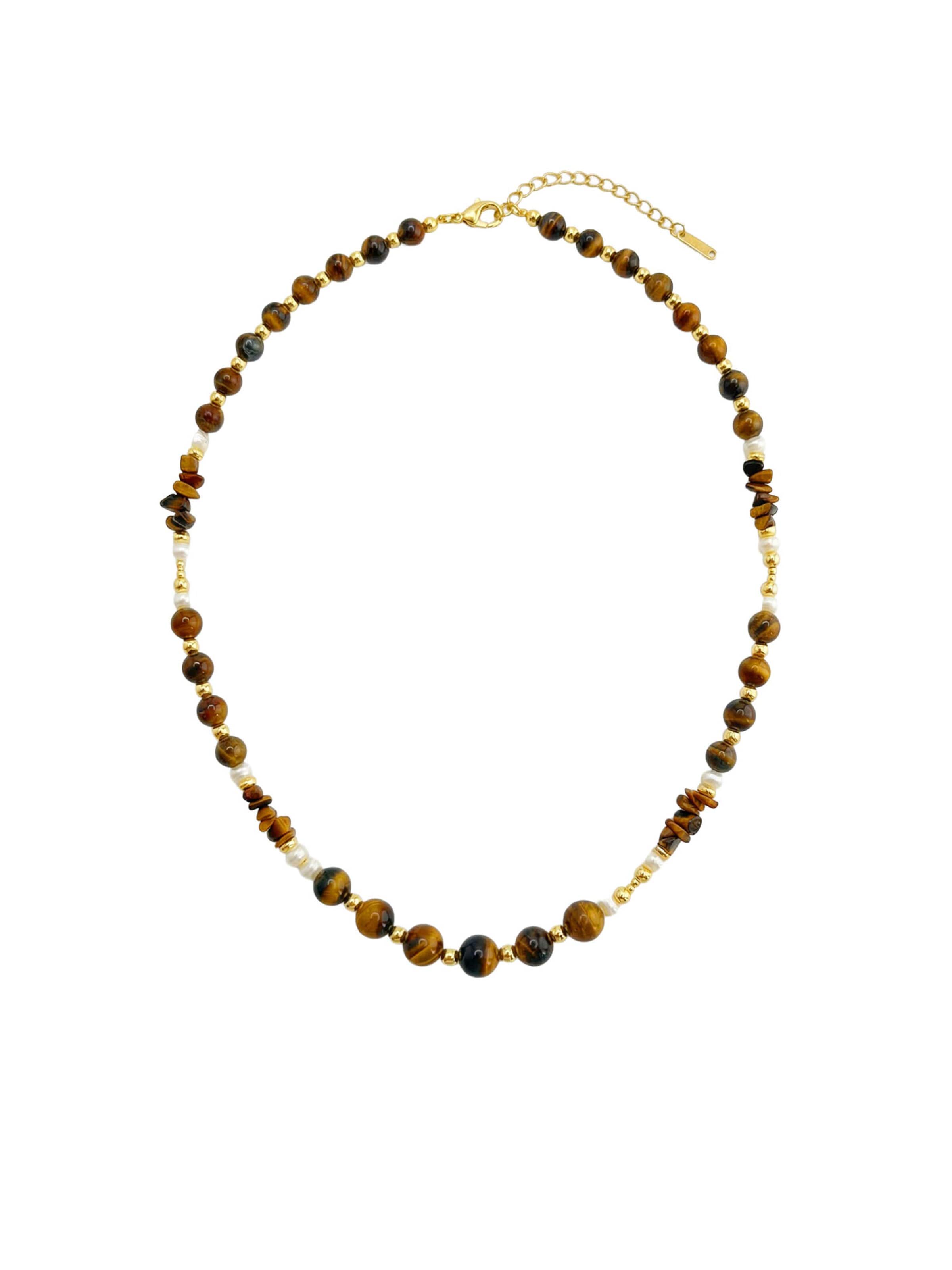 Nemomatheo Necklace 'Wild Honey' in Brown: front