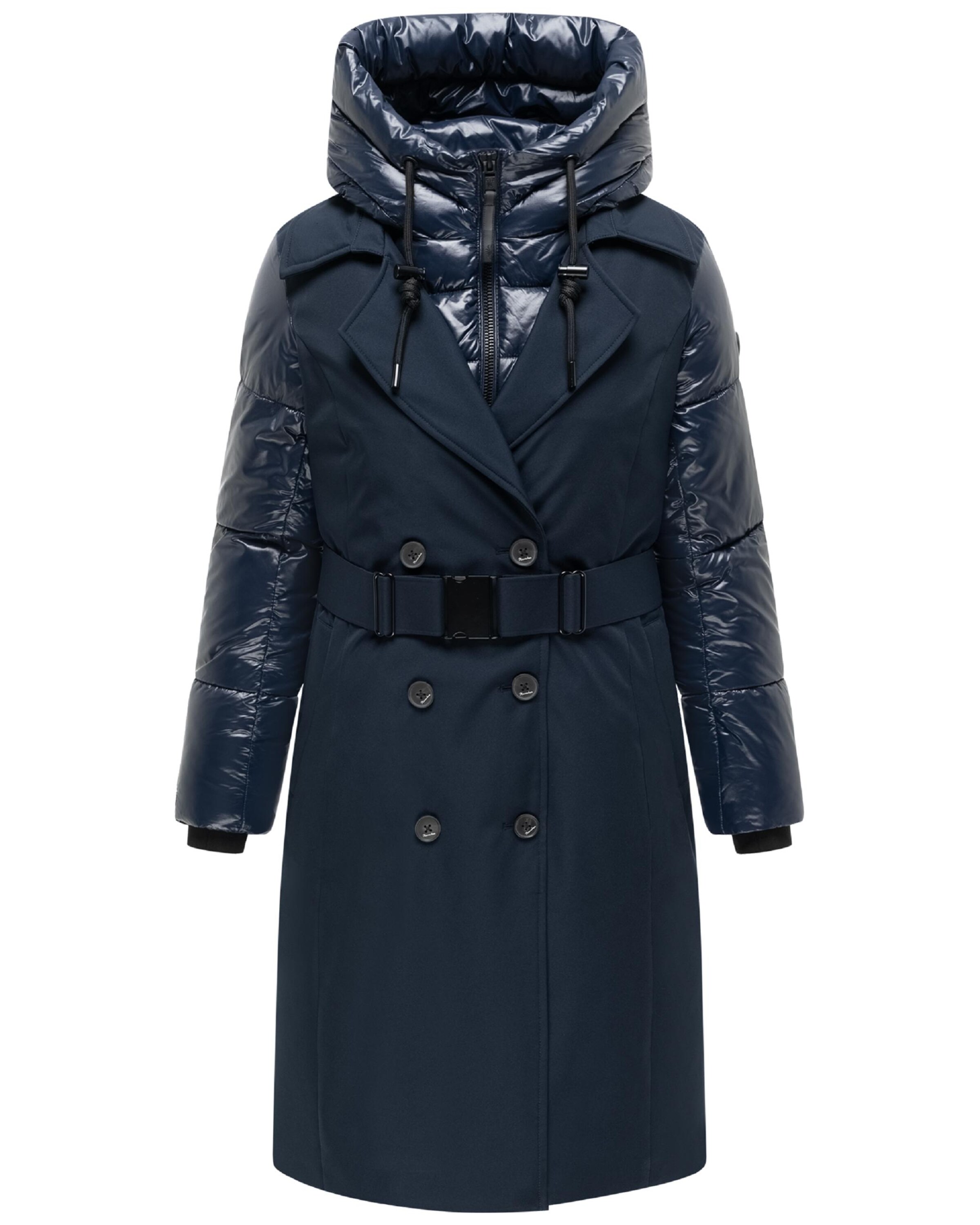 NAVAHOO Winter coat 'City-Glow 14' in Blue: front