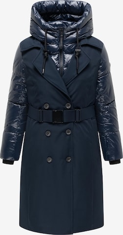 NAVAHOO Wintermantel 'City-Glow 14' in Blauw: voorkant