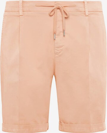 Boggi Milano Regular Pleat-Front Pants in Orange: front