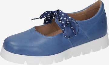 DR. BRINKMANN Classic Flats in Blue: front