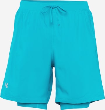 UNDER ARMOUR - Regular Calças de desporto 'LAUNCH 7' em azul: frente