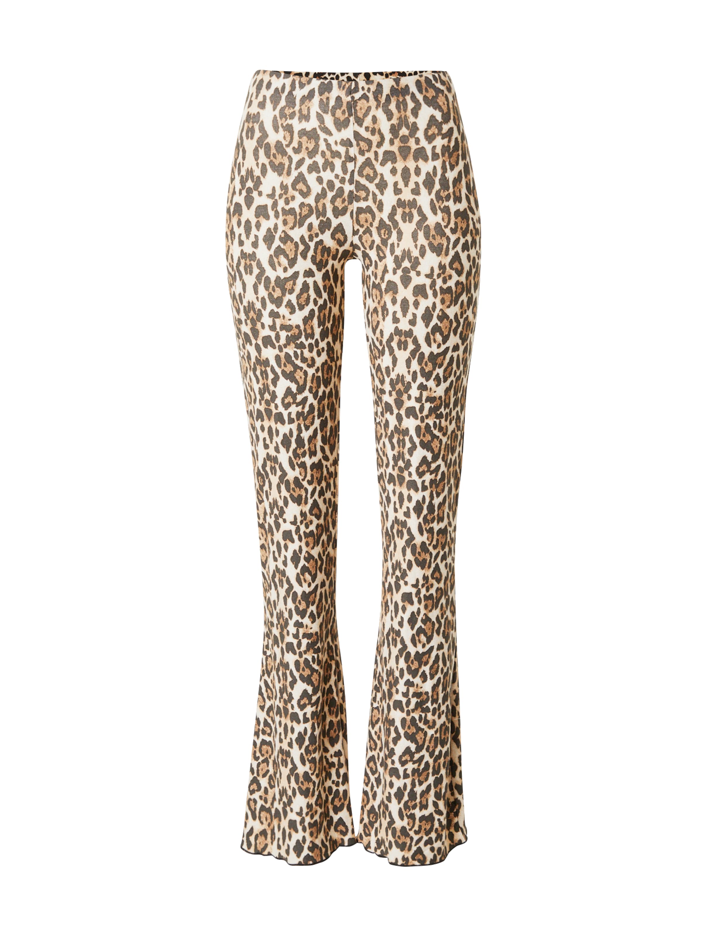 Gina Tricot Bootcut Kalhoty – hnědá: přední strana