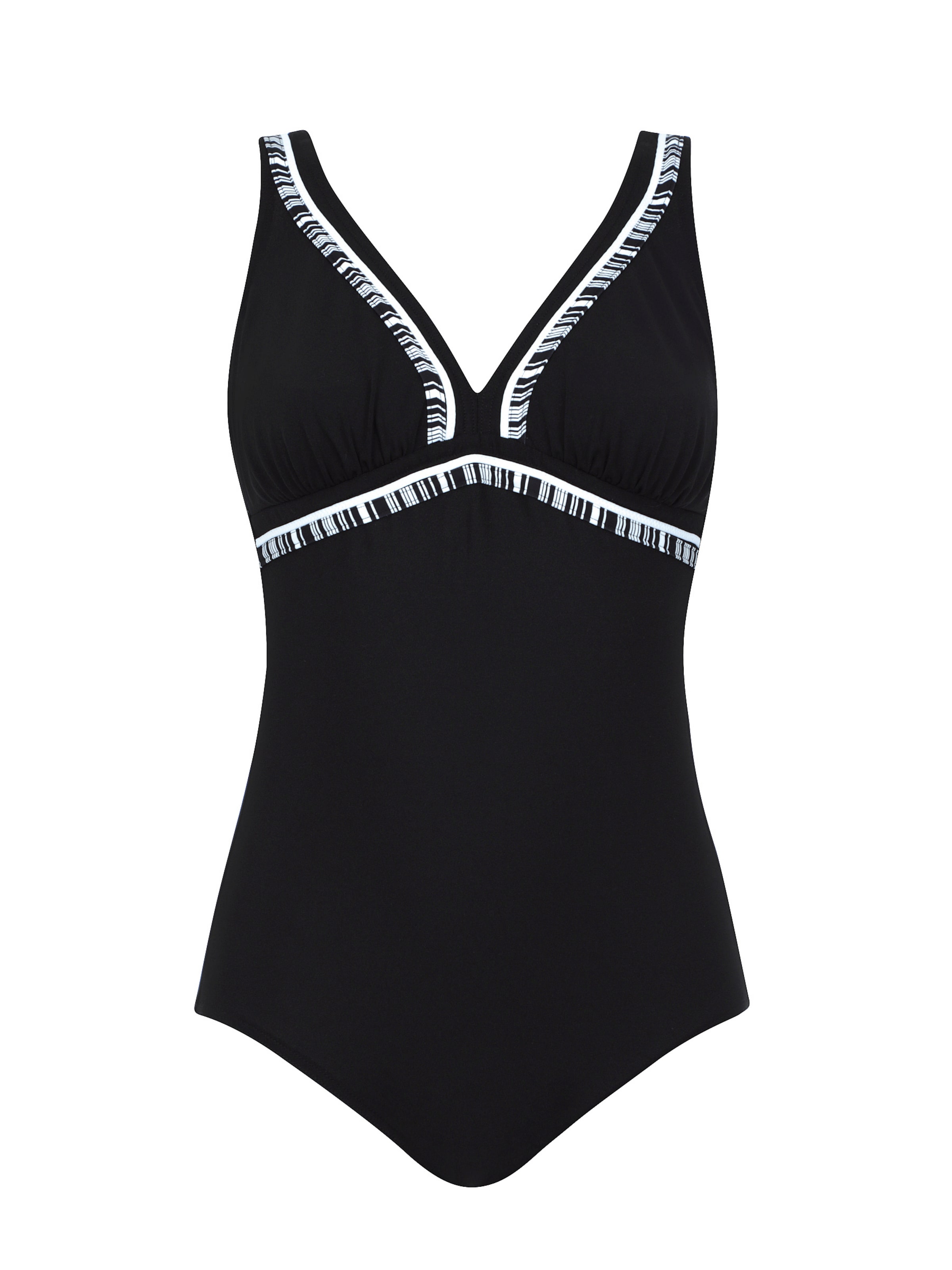 SUNMARIN Bustier Badedragt i sort: forside