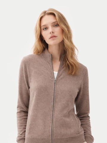 GOBI Cashmere - Cárdigan 'Women's Essential Cashmere Full-Zip Cardigan' en gris: frente