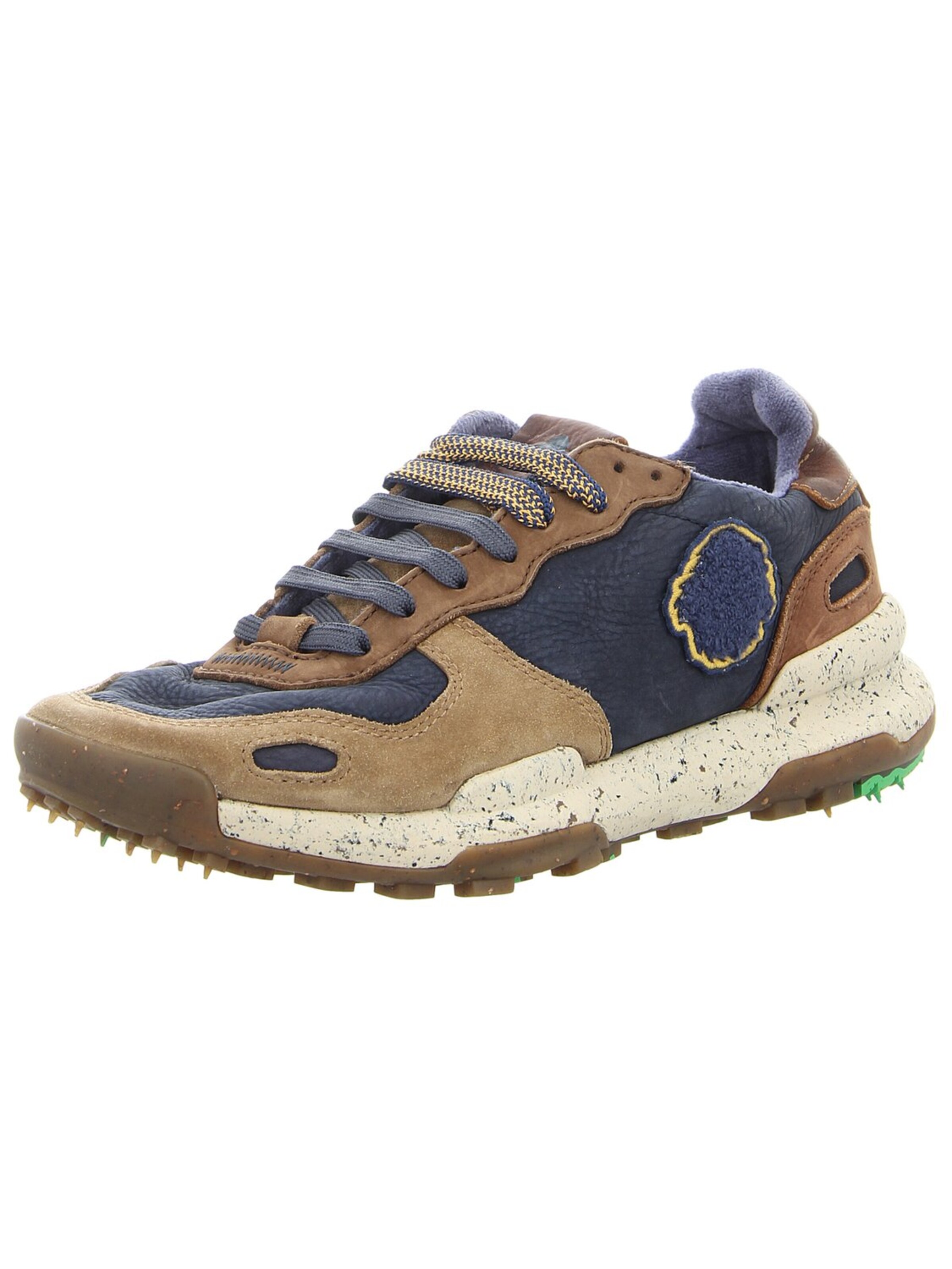 satorisan Athletic Lace-Up Shoes 'Herren Sneaker CHACRONA PREMIUM NAVY Echt Leder in blau' in Blue: front
