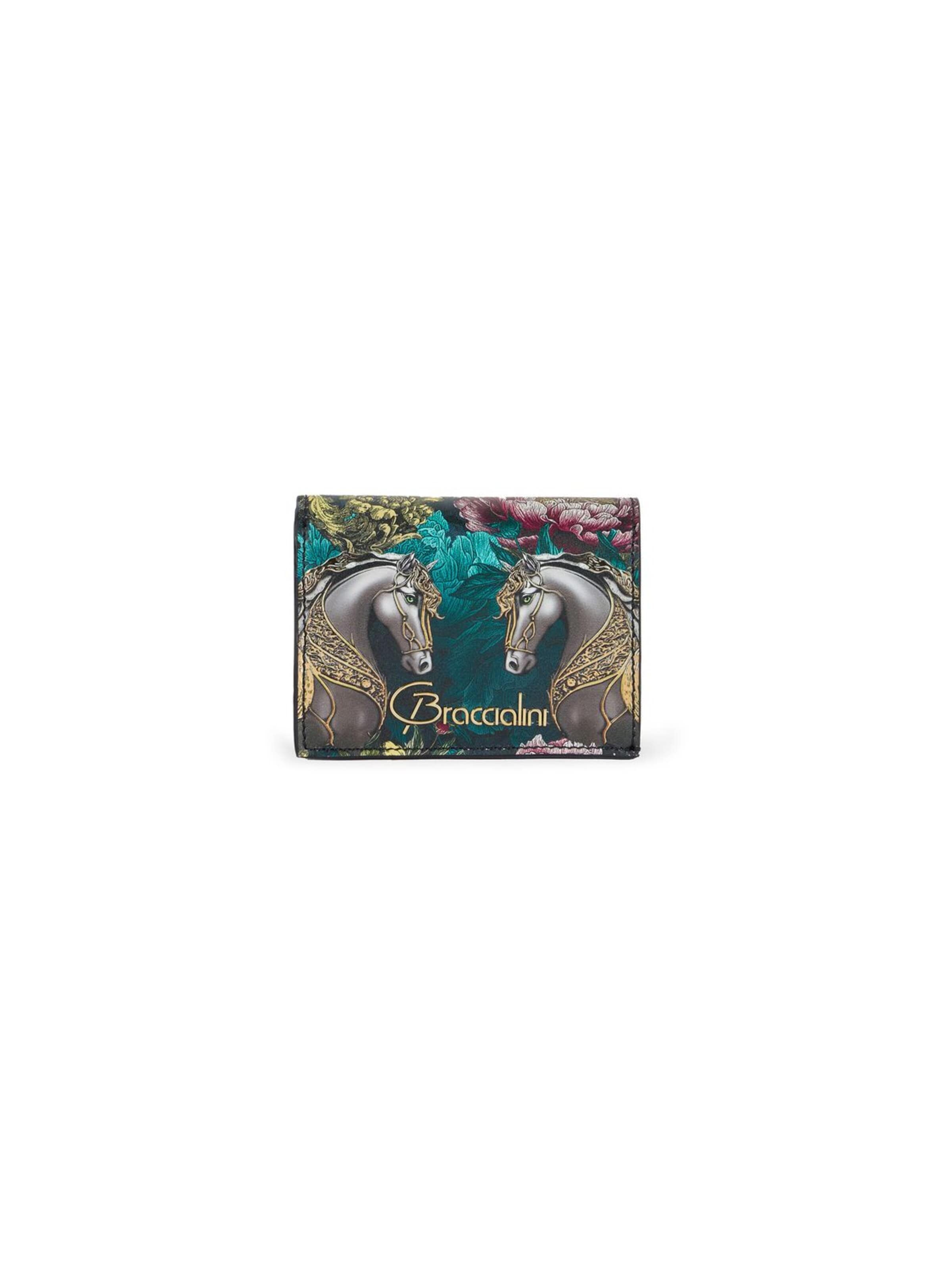 Portamonete 'Horse Wallet' di Braccialini in verde: frontale