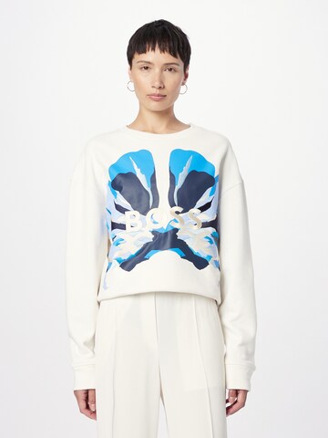 BOSS Sweatshirt 'Ehanne' in Wit: voorkant