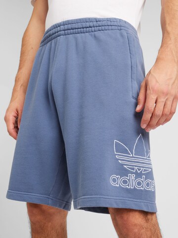 ADIDAS ORIGINALS Loosefit Shorts 'Adicolor Outline Trefoil' in Blau