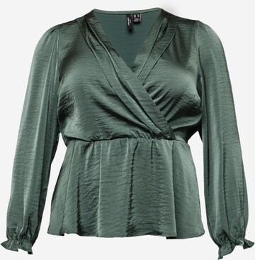 Vero Moda Curve Bluse 'Mary' i grøn: forside