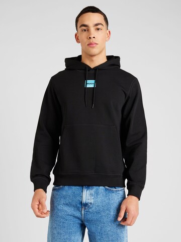 HUGO - Sweatshirt 'Daratschi214' em preto: frente