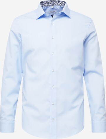 Coupe slim Chemise business SEIDENSTICKER en bleu : devant