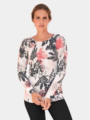 Goldner Pullover in Weiß: Vorderseite