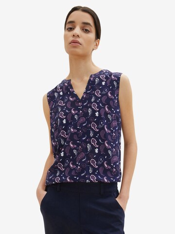 TOM TAILOR Blouse in Blauw: voorkant