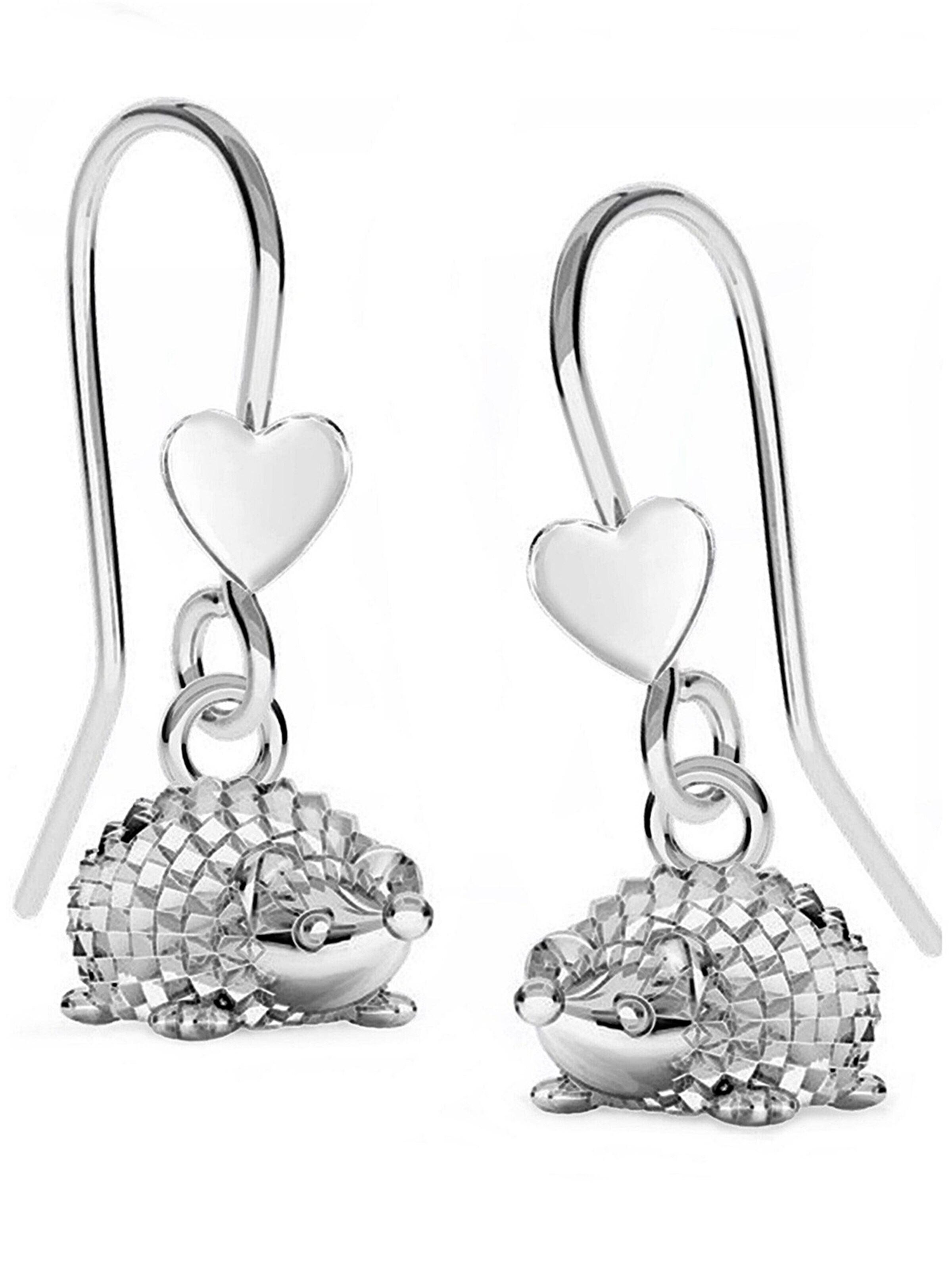 Goldene Hufeisen Earrings 'Igel' in Silver: front