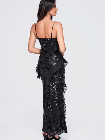 Ombre Abendkleid in Schwarz