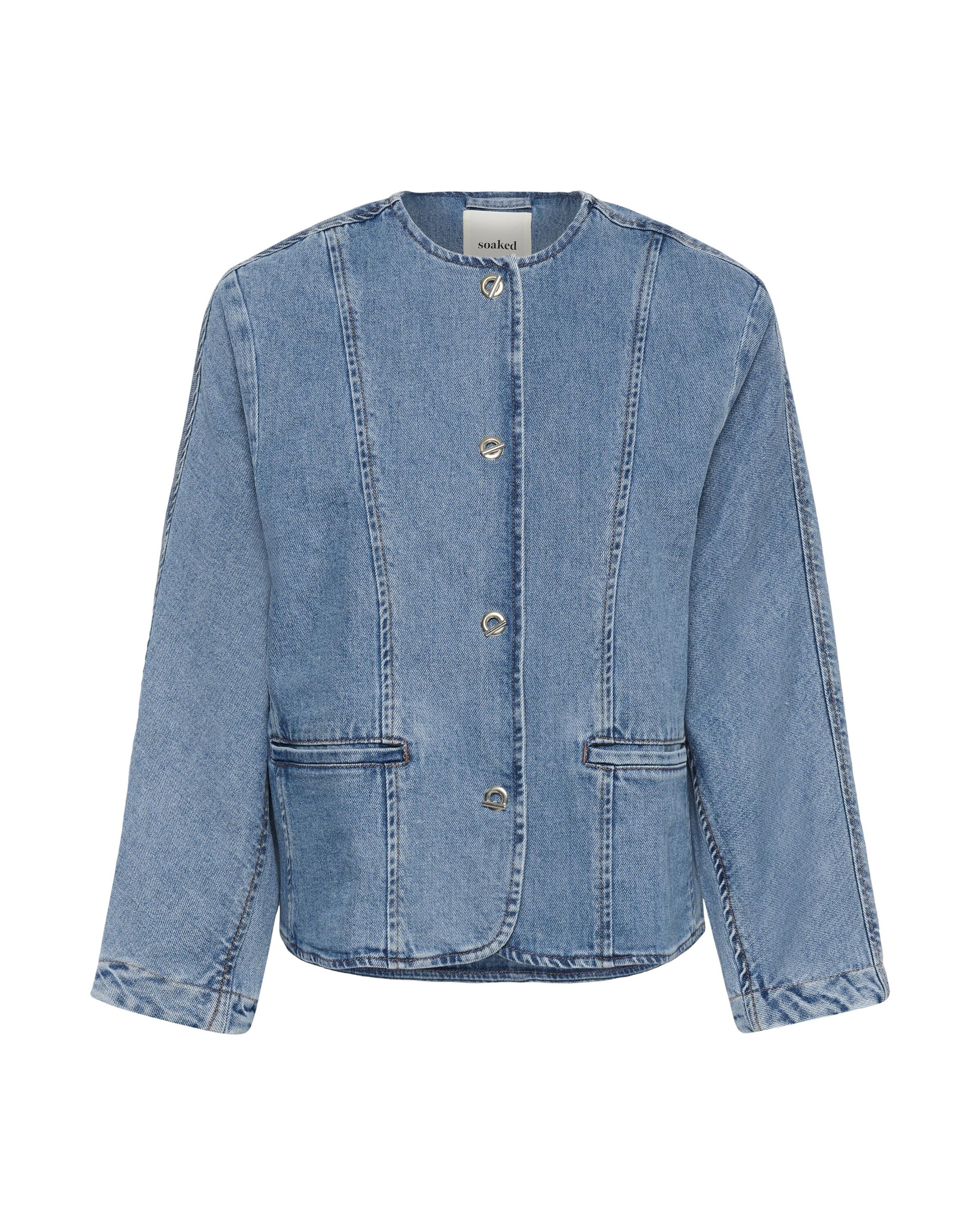 SOAKED IN LUXURY Between-season jacket 'SLAdabella' in Blue: front