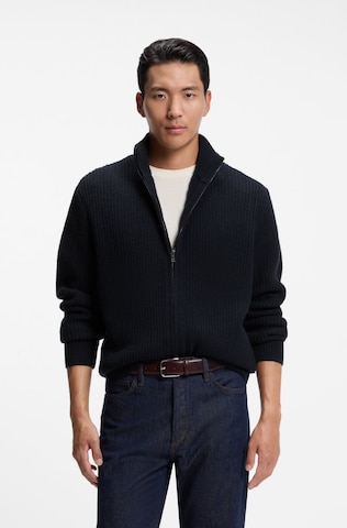 BOSS Knit Cardigan in Blue: front