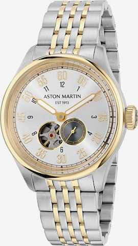 Montre à affichage analogique Aston Martin en argent : devant