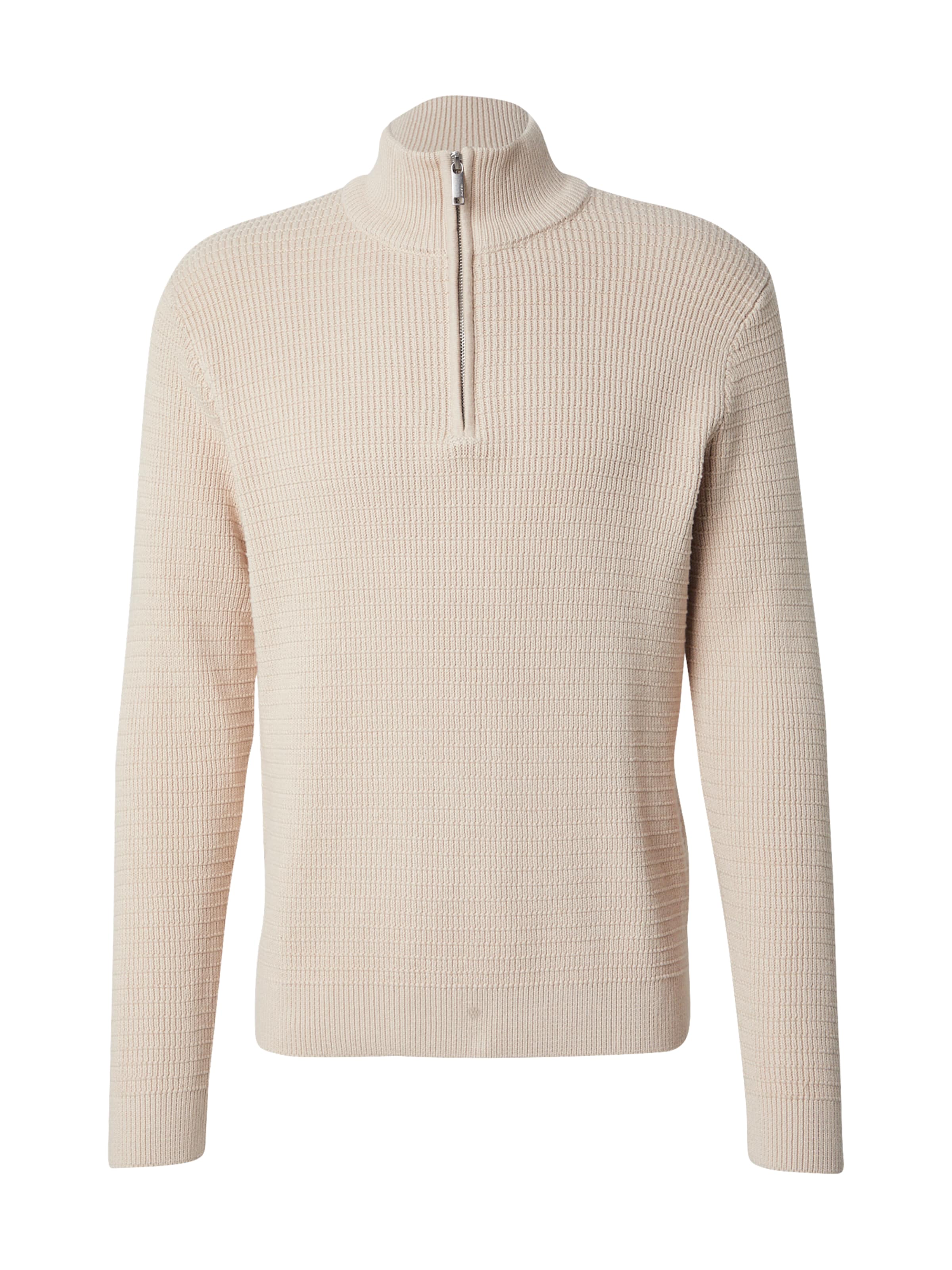 Pull-over 'SLHTHEO' SELECTED en beige : devant