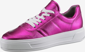 Baskets basses ARA en rose : devant