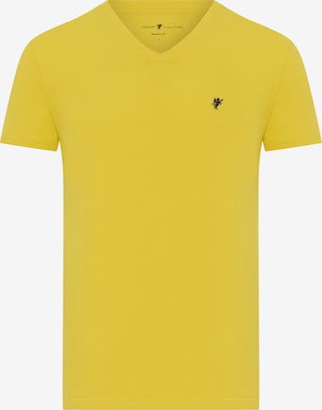 geltona DENIM CULTURE Marškinėliai 'Barrow': priekis