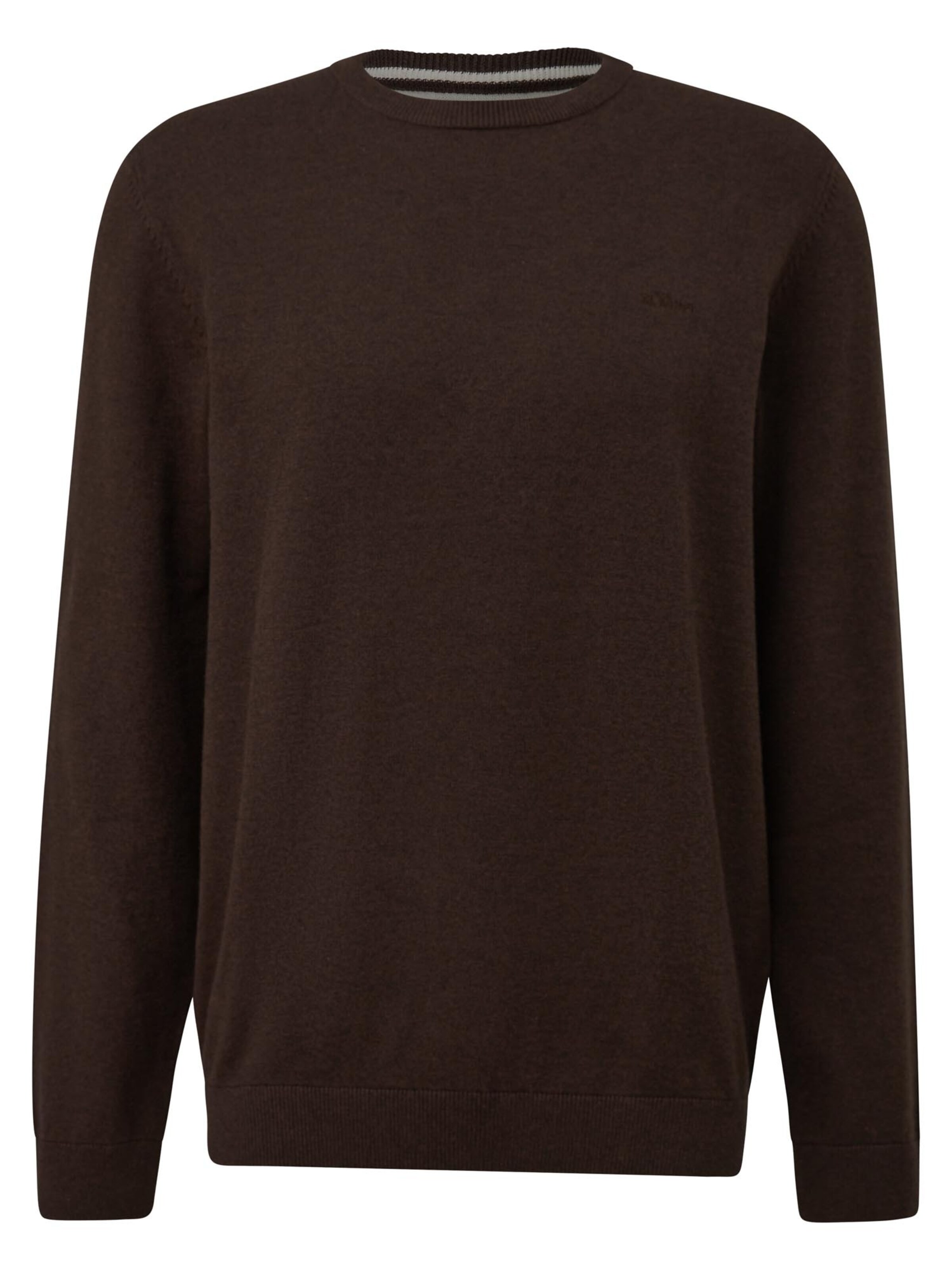 s.Oliver Pullover 'Basic'‌‌‌ in Braun: Vorderseite