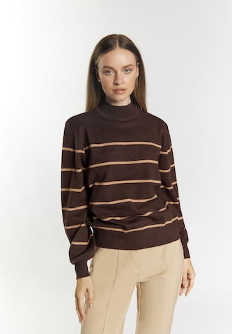 Pull-over DreiMaster Klassik en marron : devant