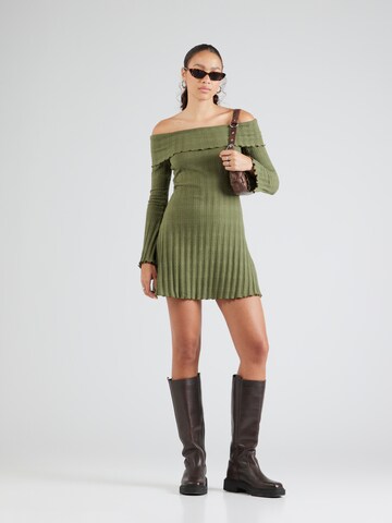 PIECES Knit dress 'PCOLIVE' in Green